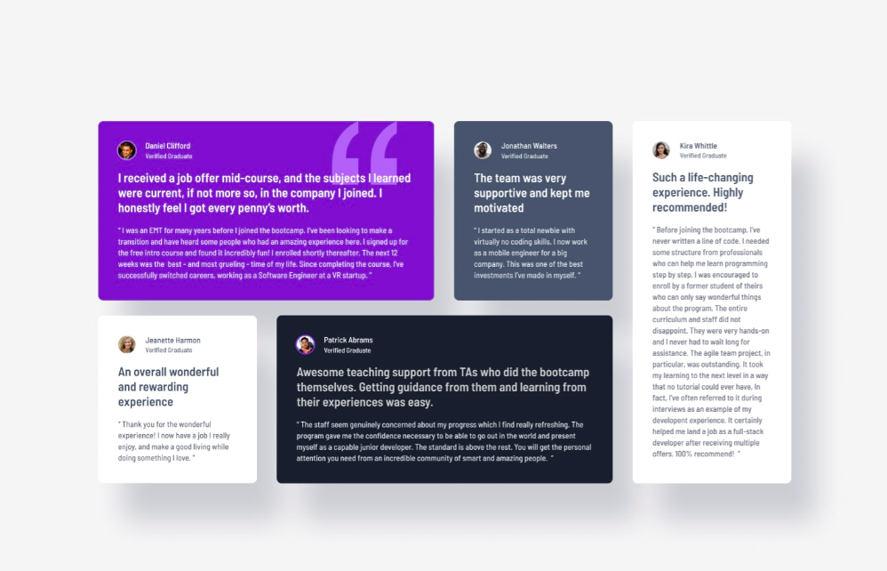 Front End Mentor CSS project image